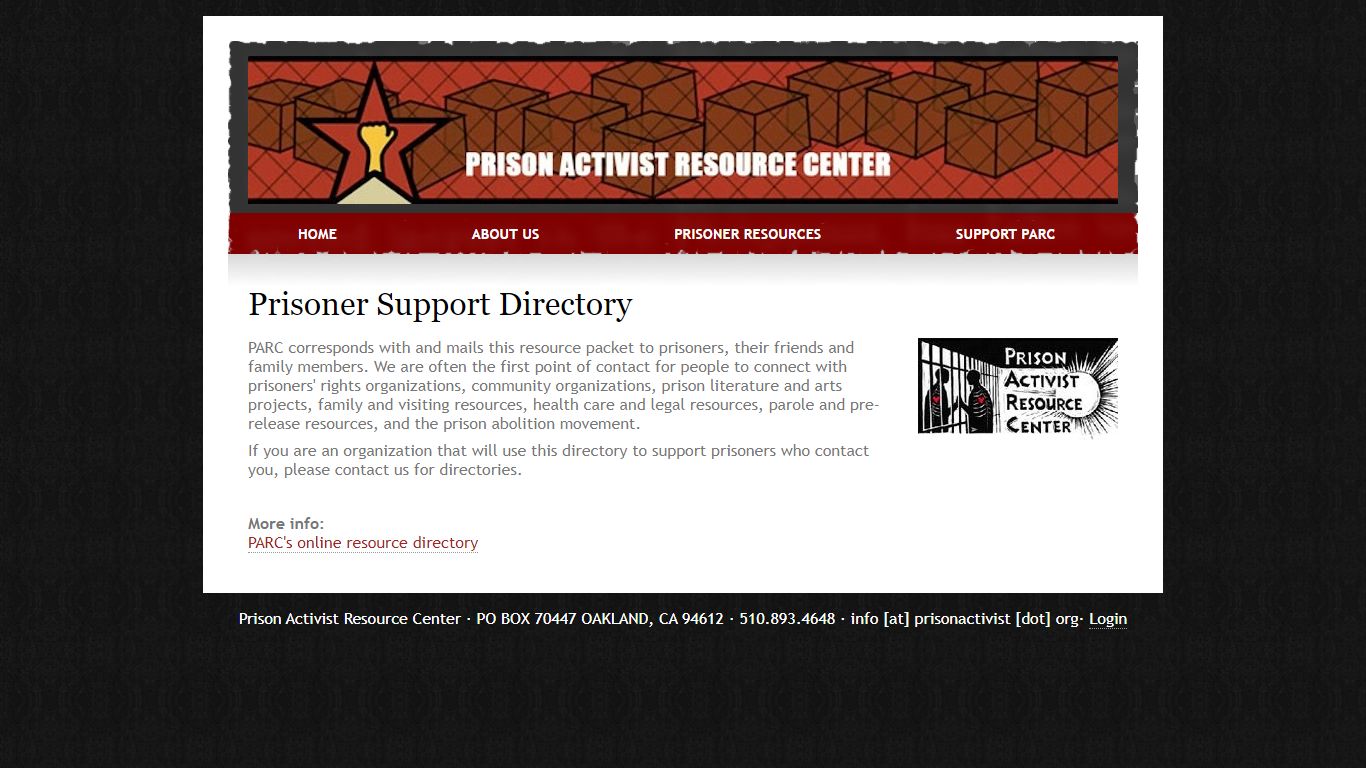 Prisoner Support Directory | Prison Activist Resource Center